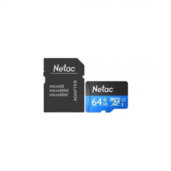 Карта памяти Netac NT02P500STN-064G-R 64GB с адаптером SD купить с доставкой