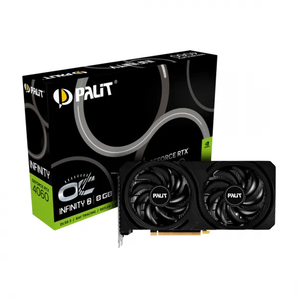 Видеокарта PALIT RTX4060 INFINITY 2 OC 8G (NE64060S19P1-1070L) купить с доставкой