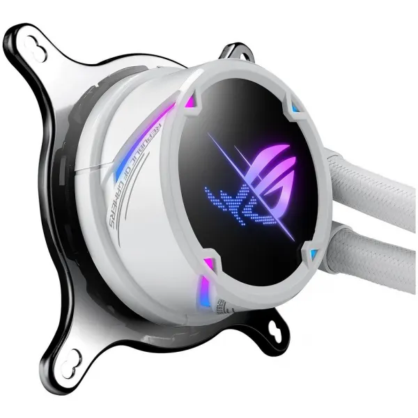 Водяное охлаждение CPU Asus ROG STRIX LC II 240 ARGB WE 120mm Liquid CPU Cooler, 2 x 12cm PWM Fan, ARGB WHITE EDITION купить с доставкой