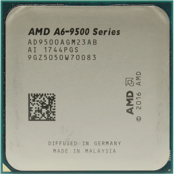 Процессор AMD A6 9500, 3.5Mhz(3.8 Max) , AM4, 2/2/6, 1MB L2, 65W, with cooler AD9500AGABMPK купить с доставкой