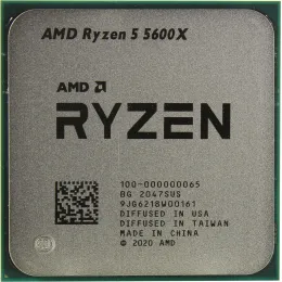 Процессор AMD Ryzen 5 5600X 3,7Гц (4,6ГГц Turbo) AM4, 7nm, 6/12, 3Mb L3 32Mb, 65W, OEM