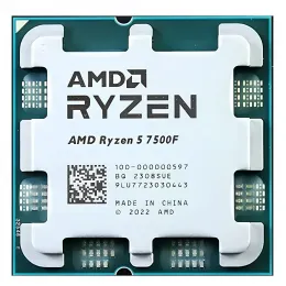 Процессор AMD Ryzen 5 7500F 3,7Гц (5,0ГГц Turbo) Zen4 6-ядер 12-потоков, 6MB L2, 32MB L3, 65W-85W, AM5 100-000000597