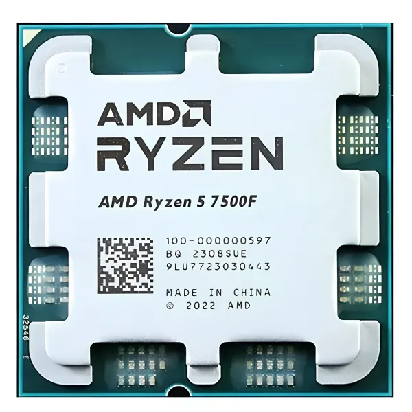 Процессор AMD Ryzen 5 7500F 3,7Гц (5,0ГГц Turbo) Zen4 6-ядер 12-потоков, 6MB L2, 32MB L3, 65W-85W, AM5 100-000000597 купить с доставкой