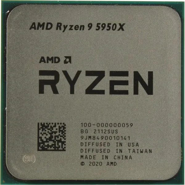 Процессор AMD Ryzen 9 5950X 3,4Гц (4,9ГГц Turbo) AM4, 7nm, 16/32, 3Mb L3 64Mb, 105W, OEM купить с доставкой