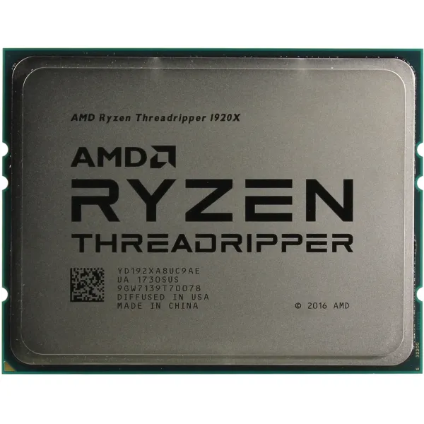 Процессор AMD Ryzen Threadripper 1920X sTR4 12C/24T, 4.0Gh(Max), 180W, YD192XA8UC9AE купить с доставкой