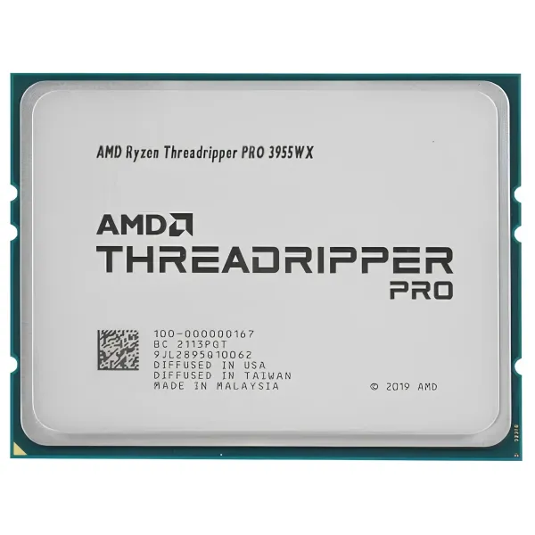 Процессор AMD Ryzen Threadripper PRO 3955WX 3,9Гц (4,3ГГц Turbo) sWRX8, 16/32, L2 8Mb, L3 64Mb, 280W, WOF, 100-100000167WOF купить с доставкой