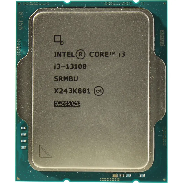 CPU Intel Core i3-13100 Base 3,4GHz(EC), Performance 4,5GHz(PC), Max Turbo 4,5GHz, Cache 12Mb, 4/8 Raptor Lake, UHD-графика Intel® 730, Base TDP 60W, Turbo TDP 89W, FCLGA1700 w/o cooler, OEM (CM8071505092202) купить с доставкой