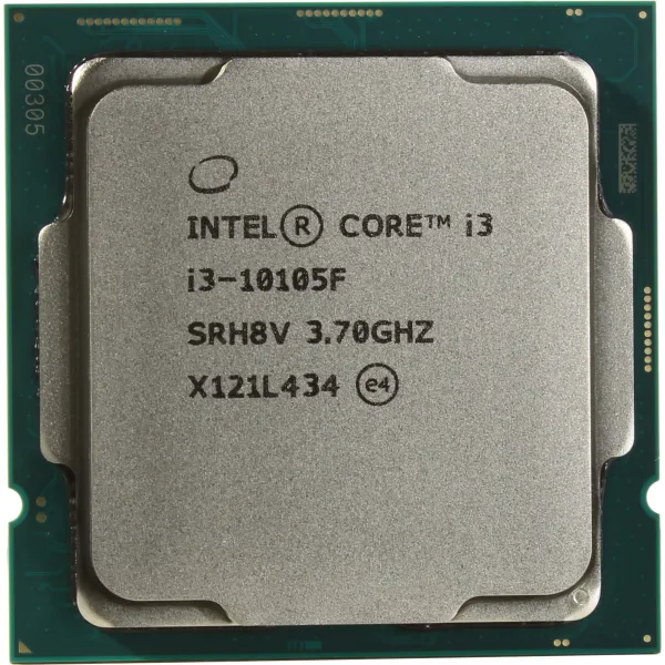 CPU Intel Core i3-10105F 3,7GHz (4,4GHz) 6Mb 4/8 Core Comet Lake 65W FCLGA1200 BOX (BX8070110105F) купить с доставкой