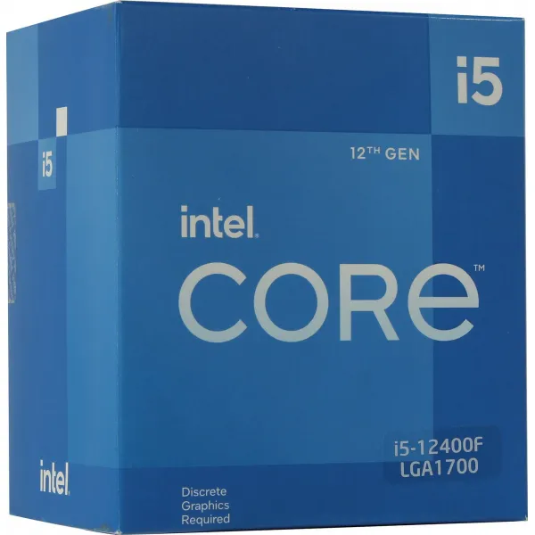 CPU Intel Core i5-12400F Base 2,5GHz(EC), Performance 4,4GHz(PC), Max Turbo 4,4GHz, Cache 18Mb, 6/12 Adler Lake, Base TDP 65W, Turbo TDP 117W, FCLGA1700 w/o cooler, BOX (BX8071512400F) купить с доставкой