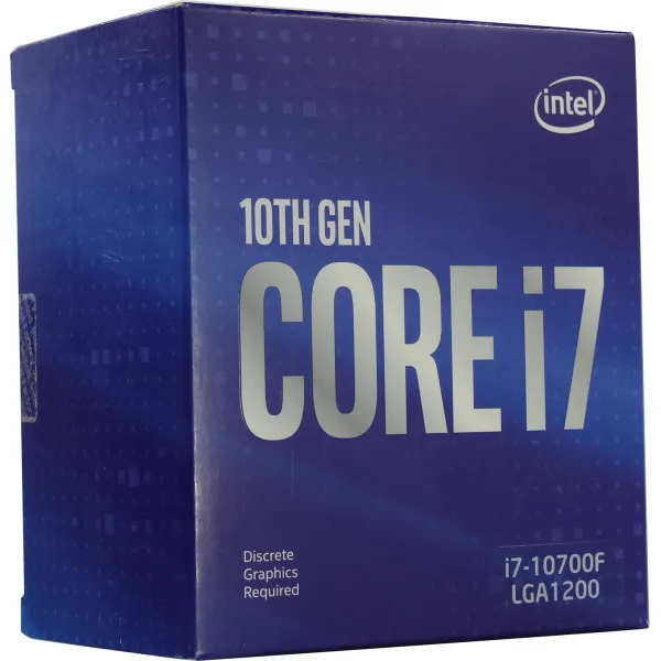 CPU Intel Core i7-10700F 2,9GHz (4,8GHz) 16Mb 8/16 Comet Lake Intel® 65W FCLGA1200 Box (BX8070110700F) купить с доставкой