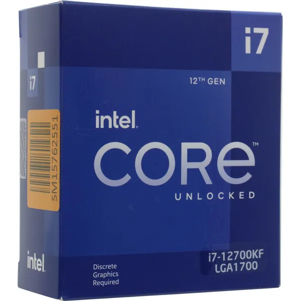 CPU Intel Core i7-12700KF Base 2,7GHz(EC), Performance 3,6GHz(PC), Turbo 3,8GHz, Max Turbo 5,0GHz, Cache 25Mb, 12/20 Adler Lake, Base TDP 125W, Turbo TDP 190W, FCLGA1700 w/o cooler, BOX (BX8071512700KF) купить с доставкой