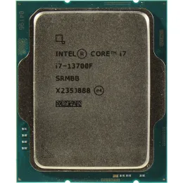 CPU Intel Core i7-13700F Base 1,5GHz(EC), Performance 2,1GHz(PC), Turbo 5,1GHz, Max Turbo 5,2GHz, Cache 30Mb, 16/24 Raptor Lake, Base TDP 65W, Turbo TDP 219W, FCLGA1700 w/o cooler, OEM