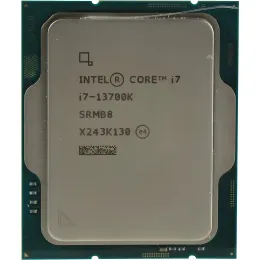 CPU Intel Core i7-13700K Base 2,5GHz(EC), Performance 3,4GHz(PC), Turbo 4,2GHz, Max Turbo 5,4GHz, Cache 30Mb, 16/24 Raptor Lake Intel® UHD 770, Base TDP 125W, Turbo TDP 253W, FCLGA1700 OEM