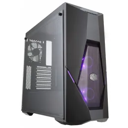 Корпус CoolerMaster MasterBox K500 ARGB (MCB-K500D-KGNN-S02), ATX/mATX/Mini-ITX, 7 cлотов расширения, 6 отсеков для дисков x 3.5"/2.5", 2xUSB 3.2, предустановленный вентилятор 2x120мм ARGB спереди, 1x120 мм сзади, Без Б/П, Цвет: Черный