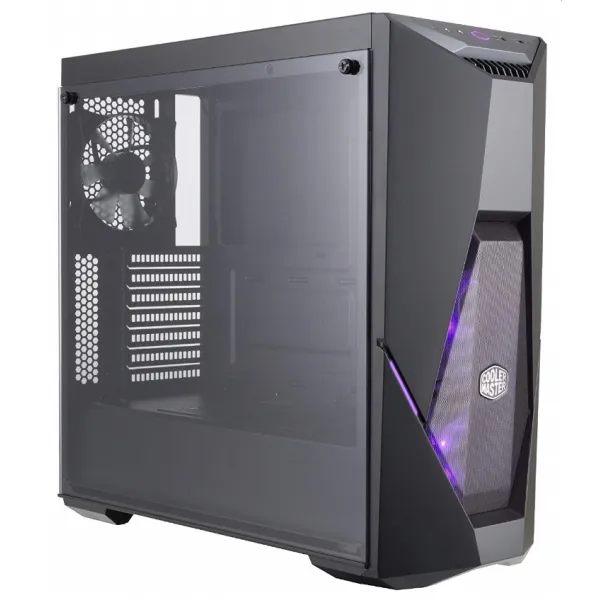 Корпус CoolerMaster MasterBox K500 ARGB (MCB-K500D-KGNN-S02), ATX/mATX/Mini-ITX, 7 cлотов расширения, 6 отсеков для дисков x 3.5"/2.5", 2xUSB 3.2, предустановленный вентилятор 2x120мм ARGB спереди, 1x120 мм сзади, Без Б/П, Цвет: Черный купить с доставкой