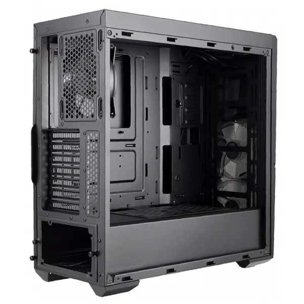 Корпус CoolerMaster MasterBox K500 ARGB (MCB-K500D-KGNN-S02), ATX/mATX/Mini-ITX, 7 cлотов расширения, 6 отсеков для дисков x 3.5"/2.5", 2xUSB 3.2, предустановленный вентилятор 2x120мм ARGB спереди, 1x120 мм сзади, Без Б/П, Цвет: Черный купить с доставкой