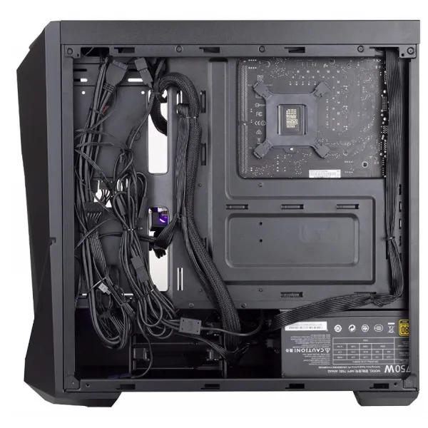 Корпус CoolerMaster MasterBox K500 ARGB (MCB-K500D-KGNN-S02), ATX/mATX/Mini-ITX, 7 cлотов расширения, 6 отсеков для дисков x 3.5"/2.5", 2xUSB 3.2, предустановленный вентилятор 2x120мм ARGB спереди, 1x120 мм сзади, Без Б/П, Цвет: Черный купить с доставкой