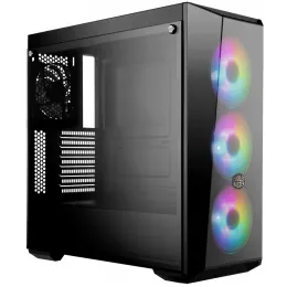 Корпус CoolerMaster MasterBox  LITE 5 ARGB (MCW-L5S3-KGNN-05), ATX/mATX/Mini-ITX, 7 cлот расширения, 2 отсека для дисков x 3.5"(2.5"), 2xUSB 3.2, предустановленный вентилятор сзади 120мм x3, спереди 120мм x3 Черный. с контроллером ARGB