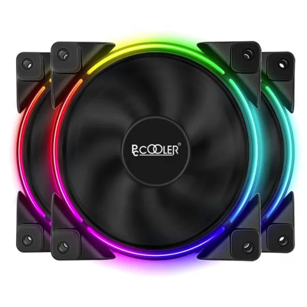 Вентилятор для корпуса PCCooler CORONA 3-IN-1 FRGB KIT 3x(120x120x25mm) 1000-2000 ± 10% RPM 68 CFM Black купить с доставкой