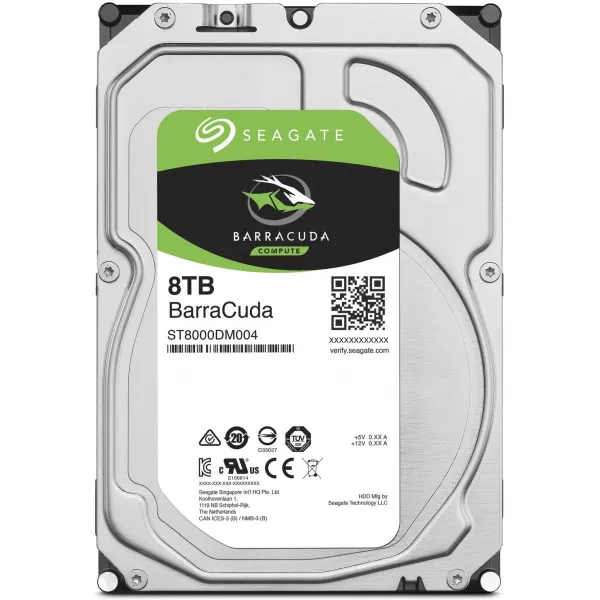 Жесткий диск HDD 8Tb Seagate Barracuda SATA6Gb/s 5400rpm 256Mb 3,5" ST8000DM004 купить с доставкой