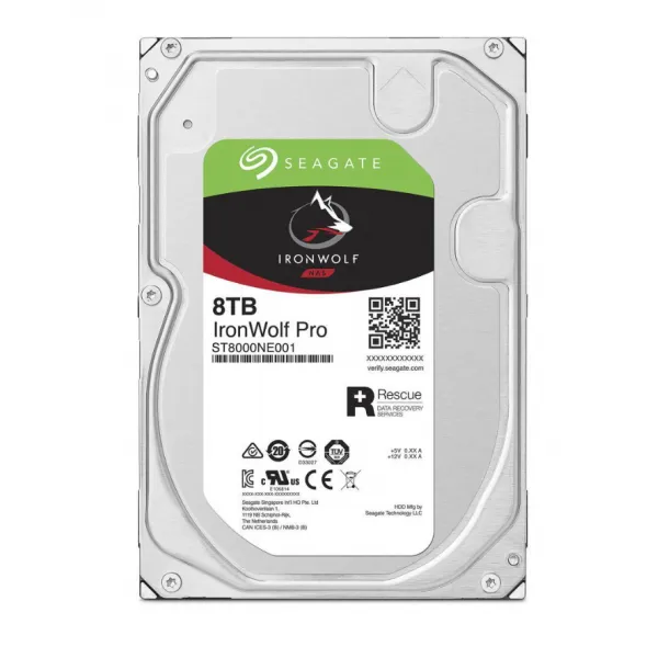 Жесткий диск для NAS систем 8Tb HDD Seagate IronWolf Pro SATA 6Gb/s 7200rpm 3.5" 256Mb ST8000NE001 купить с доставкой