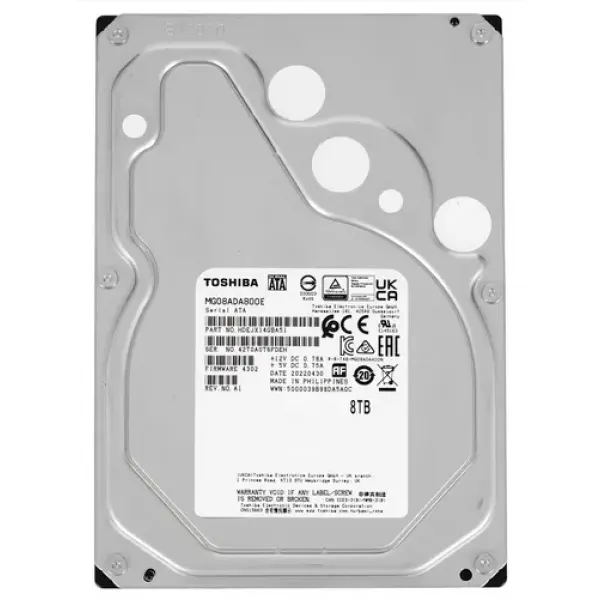 Корпоративный Жесткий Диск HDD  8Tb TOSHIBA Enterprise Capacity SATA 6Gb/s 7200rpm 256Mb 3.5" MG08ADA800E купить с доставкой