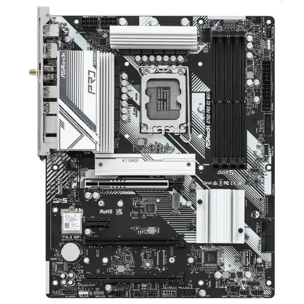 Материнская плата ASRock B760 PRO RS WIFILGA1700 4xDDR5 4xSATA RAID 2xM.2 HDMI DP eDP ATX купить с доставкой