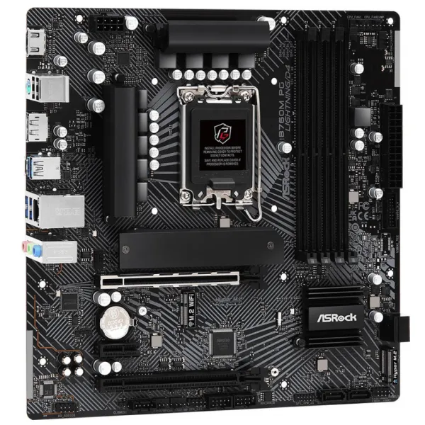 Материнская плата ASRock B760M PG LIGHTNING/D4 LGA1700 4xDDR4 4xSATA 2xM.2 HDMI DP mATX купить с доставкой