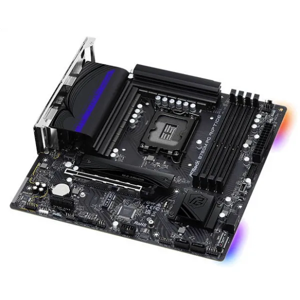 Материнская плата ASRock B760M PG RIPTIDE LGA1700 4xDDR5 4xSATA RAID 2xM.2 HDMI DP mATX купить с доставкой