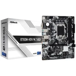 Материнская плата ASRock B760M-HDV/M.2 D4 LGA1700 2xDDR4 4xSATA RAID M.2 VGA HDMI DP mATX