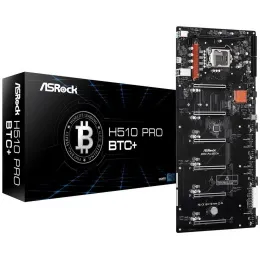 Материнская плата ASRock H510 PRO BTC+ LGA1200 1xDDR4, 1xSATA, M.2, 1xMining Port, 6 PCIe 3.0 x16, HDMI, 501x224 mm