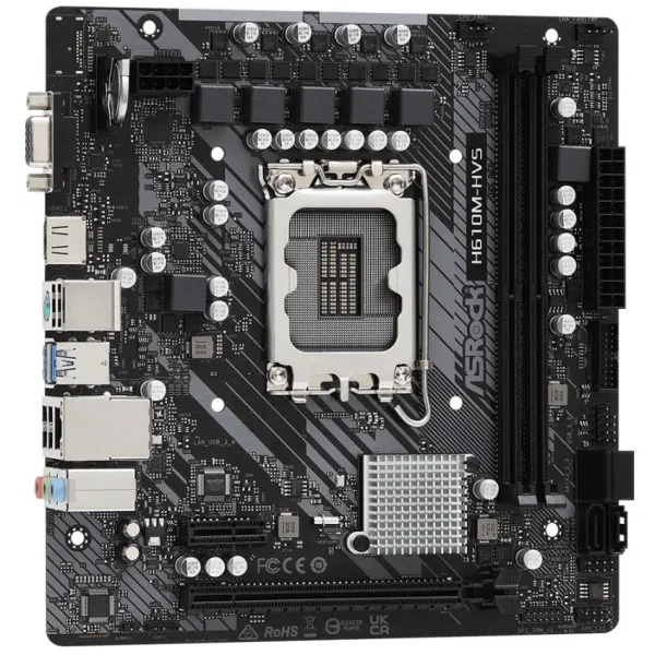 Материнская плата ASRock H610M-HVS LGA1700 2xDDR4 4xSATA D-Sub HDMI mATX купить с доставкой