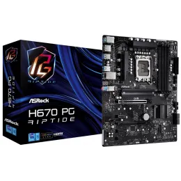 Материнская плата ASRock H670 PG RIPTIDE LGA1700 4xDDR4 4xSATA RAID 3xM.2 HDMI DP ATX