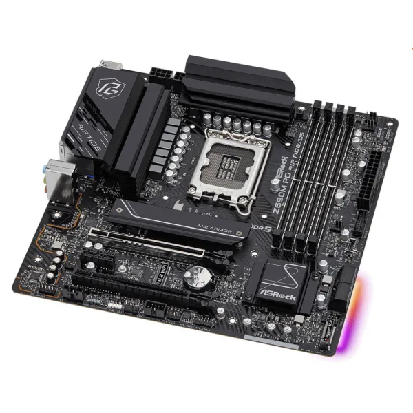 Материнская плата ASRock Z690M PG RIPTIDE/D5 LGA1700 4xDDR5 4xSATA RAID 2xM.2 HDMI mATX купить с доставкой