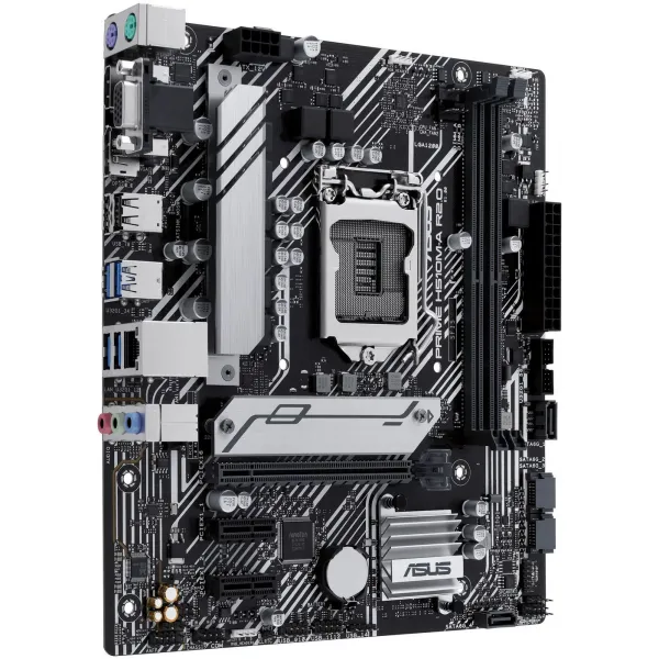 Материнская плата ASUS PRIME H510M-A R2.0 LGA1200 2xDDR4 4xSATA3 M.2 D-Sub HDMI DP mATX купить с доставкой