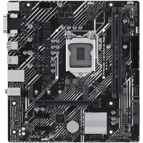 Материнская плата ASUS PRIME H510M-E R2.0 LGA1200 2xDDR4 4xSATA3 M.2 D-Sub HDMI DP mATX купить с доставкой