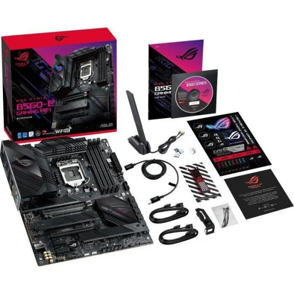 Материнская плата ASUS ROG STRIX B560-E GAMING WIFI LGA1200 4xDDR4 6xSATA3 3xM.2 HDMI DP ATX купить с доставкой