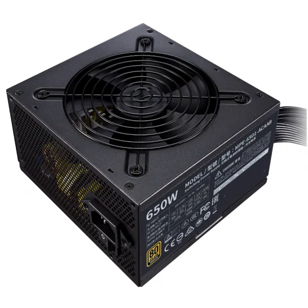 Блок питания Cooler Master MWE 650 BRONZE V2 650W 240V, Active PFC, КПД >85%, 1x 24PIN, 1x 4+4PIN, 8x SATA, 4x 4-PIN, 4xPCI-E 6+2PIN Вентилятор 120mm, MTBF 100,000 Hours MPE-6501-ACAAB-EU купить с доставкой