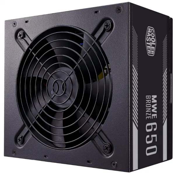 Блок питания Cooler Master MWE 650 BRONZE V2 650W 240V, Active PFC, КПД >85%, 1x 24PIN, 1x 4+4PIN, 8x SATA, 4x 4-PIN, 4xPCI-E 6+2PIN Вентилятор 120mm, MTBF 100,000 Hours MPE-6501-ACAAB-EU купить с доставкой