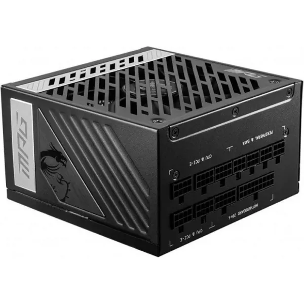 Блок питания MSI MPG A1000G PCIE5,  1000W, Active PFC, 80+ GOLD, Full Modular, Поддержка видеокарт Nvidia® GeForce RTXTM серии 40, MPG A1000G PCIE5 купить с доставкой