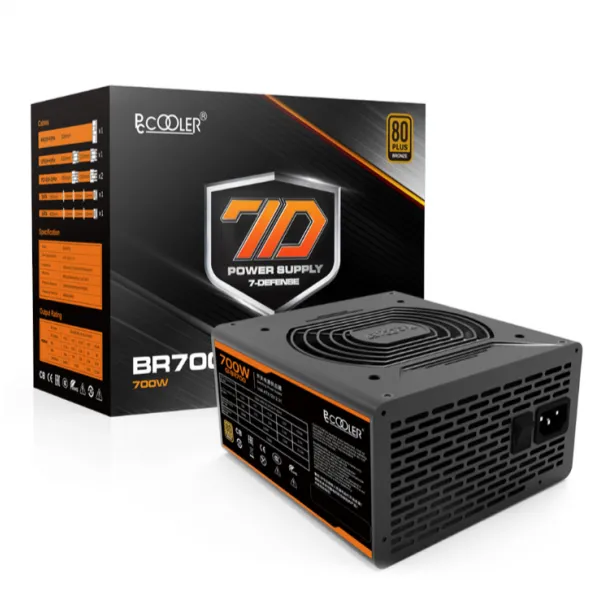 Блок питания PCCooler GI-BR700, 700W, Non Modular, 80+ BRONZE, Fan 120mm, GI-BR700 купить с доставкой