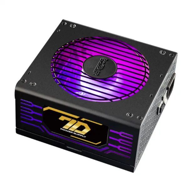 Блок питания с подсветкой RGB PCCooler GI-P550, 550W, Full Modular, 80+ GOLD, ARGB Fan 140mm, GI-P550 купить с доставкой