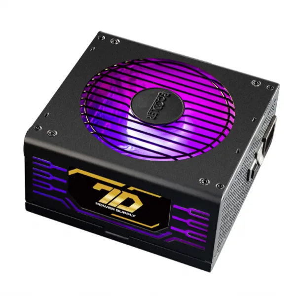 Блок питания с подсветкой RGB PCCooler GI-P650, 650W, Full Modular, 80+ GOLD, ARGB Fan 140mm, GI-P650 купить с доставкой