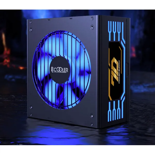 Блок питания с подсветкой RGB PCCooler GI-P650, 650W, Full Modular, 80+ GOLD, ARGB Fan 140mm, GI-P650 купить с доставкой