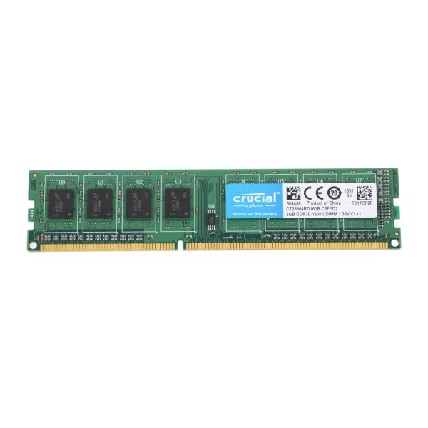 Оперативная память 2Gb DDR3L 1600MHz Crucial CT25664BD160B 240-pin UDIMM PC3-12800 1,35V CL11 купить с доставкой