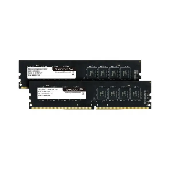 Оперативная память 16GB Kit (2x8GB) 3200MHz DDR4 Team Group ELITE PC4-25600 CL22 1.2V TED416G3200C22DC01 купить с доставкой