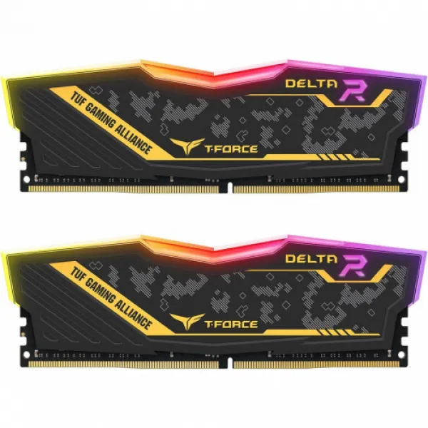 Оперативная память 32GB Kit (2x16GB) 3600MHz DDR4 Team Group DELTA TUF RGB PC-28800 CL18 1.35V TF9D432G3600HC18JDC01 Black купить с доставкой