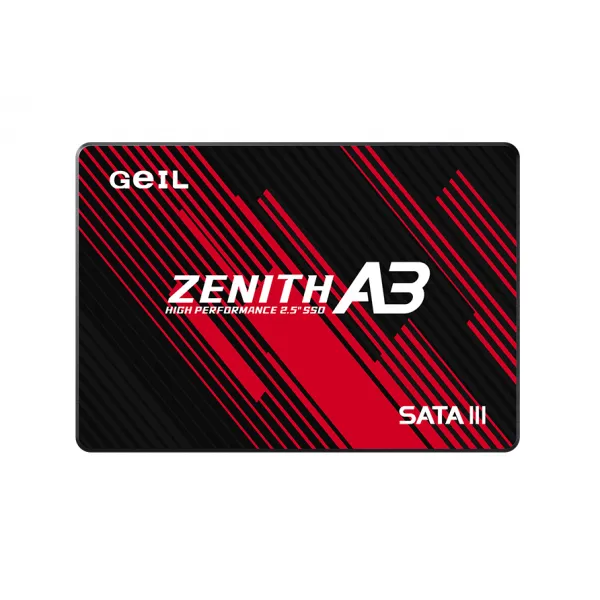 Твердотельный накопитель  250GB SSD GEIL A3AC16I250A ZENITH А3 Series 2.5” SSD SATAIII Чтение 500MB/s, Запись 450MB/s Retail Box GZ25A3-250G купить с доставкой