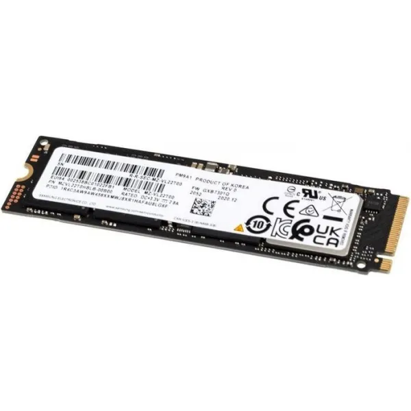 Твердотельный накопитель 256GB SSD Samsung M.2 2280 NVMe R6400Mb/s W2700MB/s PM9A1 купить с доставкой