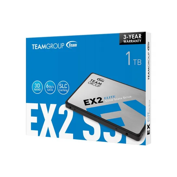 Твердотельный накопитель 1000GB SSD TeamGroup EX2  2.5” SATA3 R550Mb/s, W520MB/s T253E2001T0C101 купить с доставкой